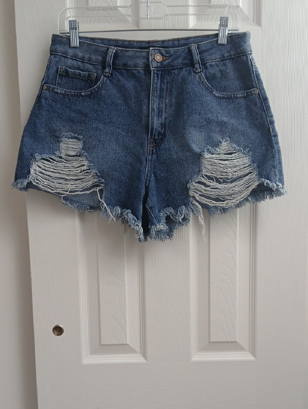 Sincerely Jules Distressed Cut Off Frayed Denim Shorts